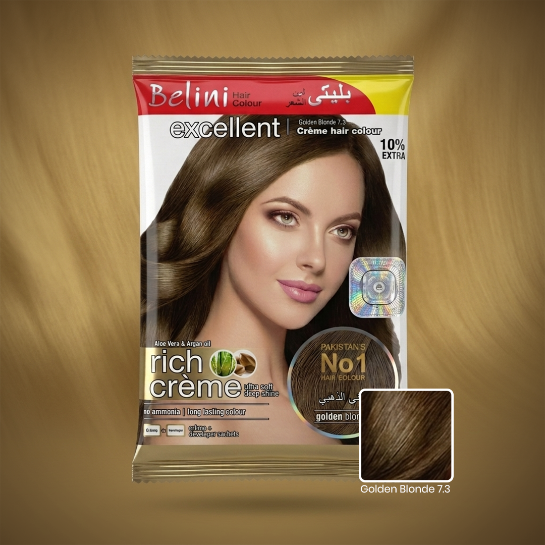 Belini Excellent Crème Hair Colour Golden Blonde 7.3