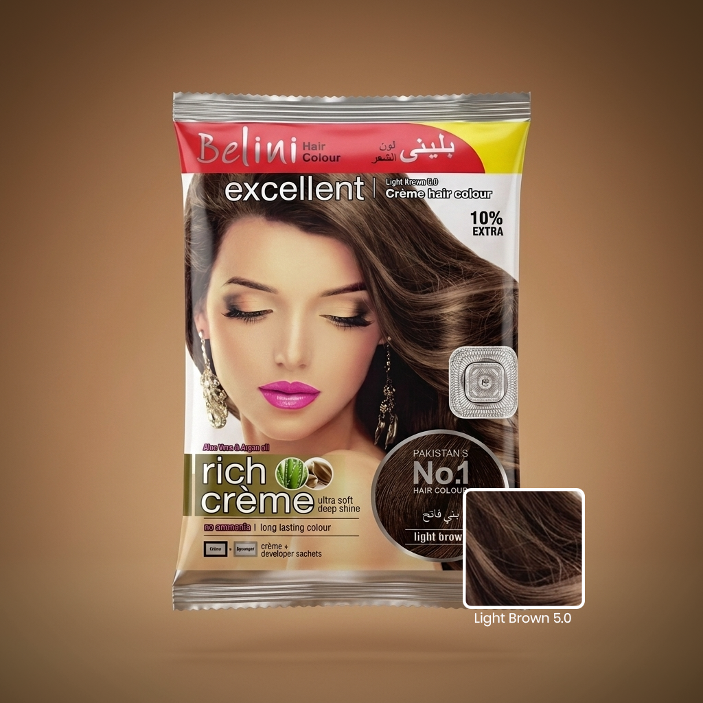 Belini Excellent Crème Hair Colour Light Brown 5.0