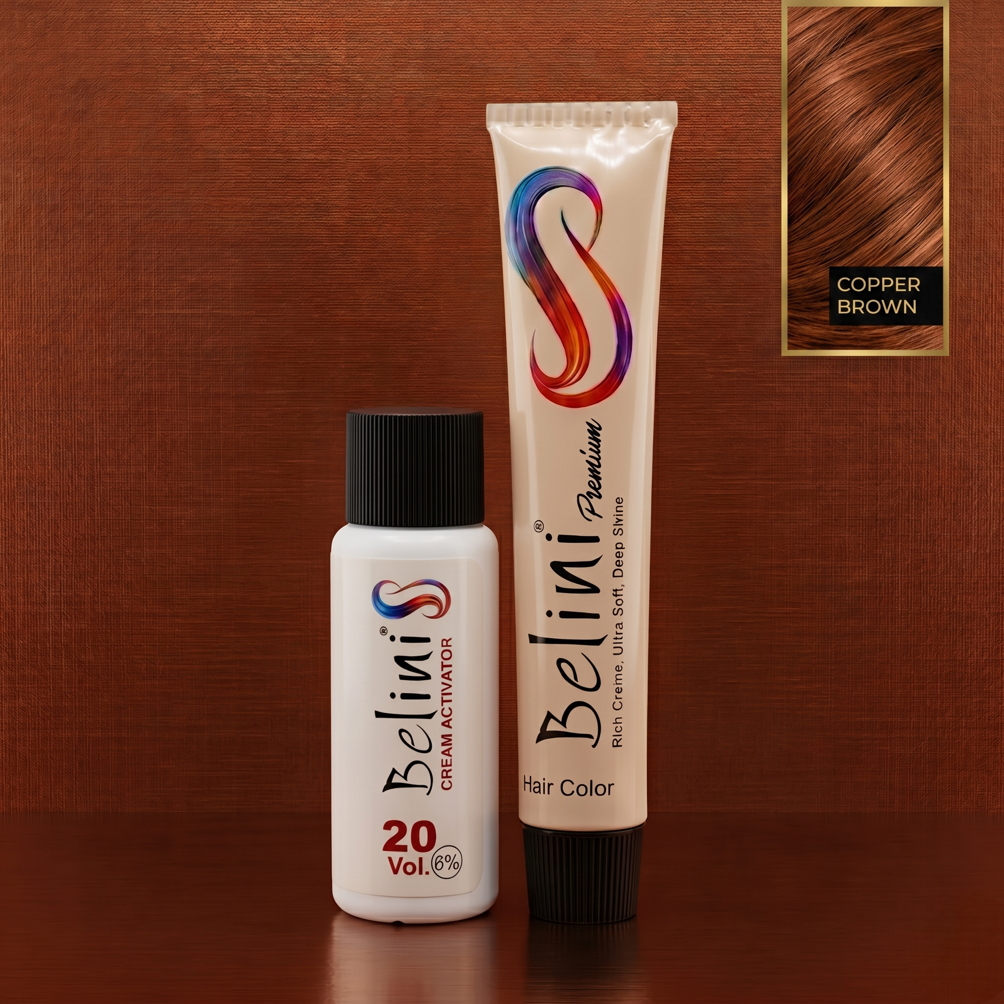 Belini Premium Permanent Hair Color – 07 Copper Brown (5.43)