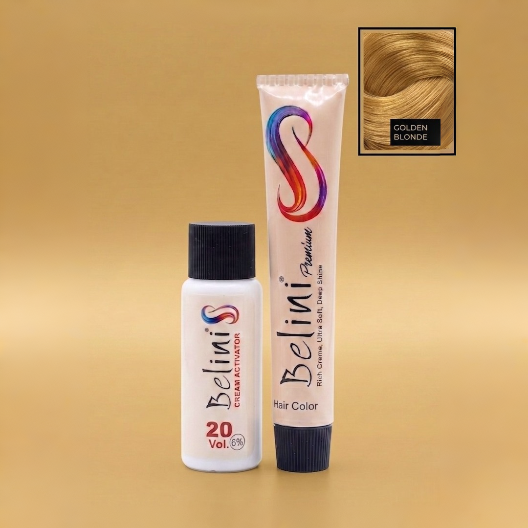 Belini Premium Permanent Hair Color – 10 Golden Blonde (7.3)
