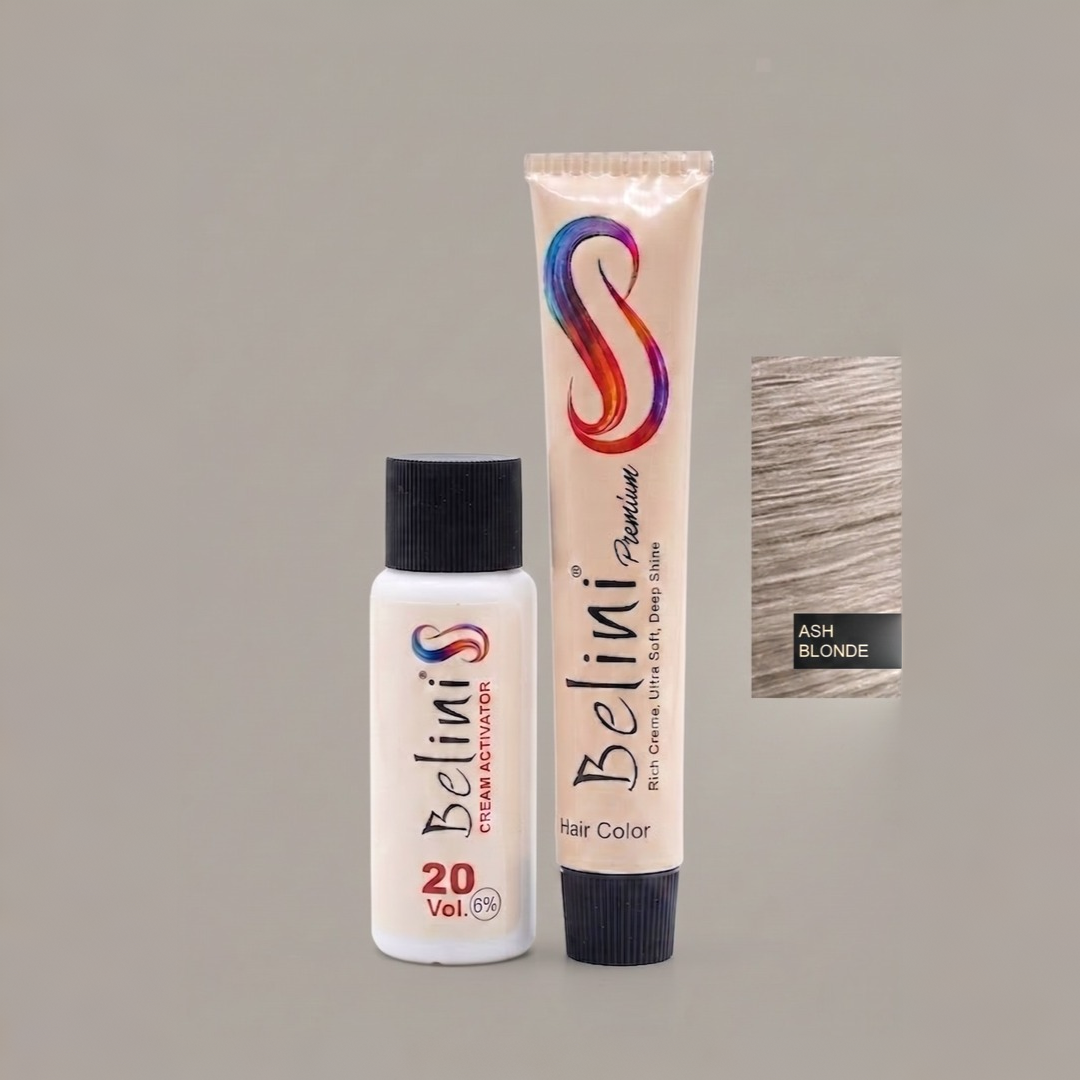 Belini Premium Permanent Hair Color – 12 Ash Blonde (7.1)
