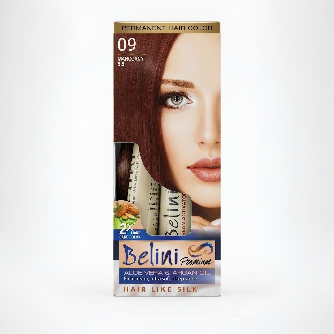 Belini Premium Permanent Hair Color – 09 Mahogany (5.5)